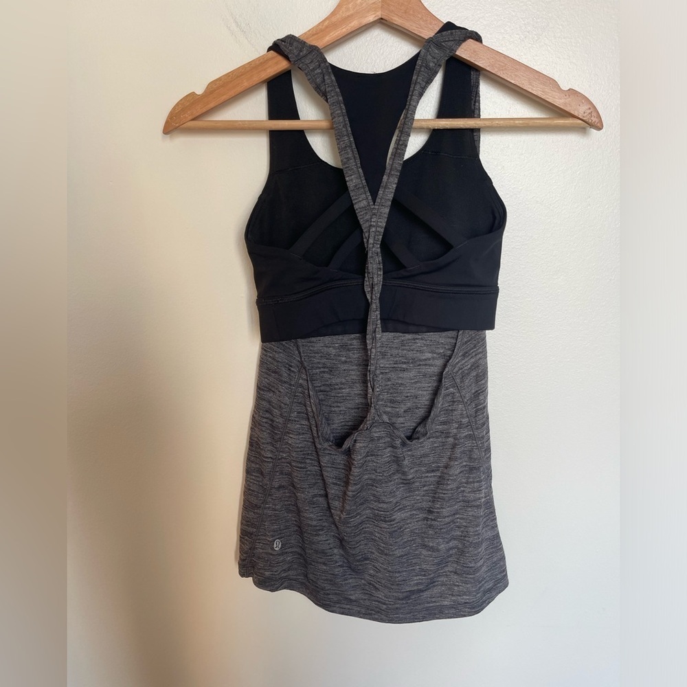 Lululemon Twist and Toil Tank Heathered Black / Black - Picture 8 of 11